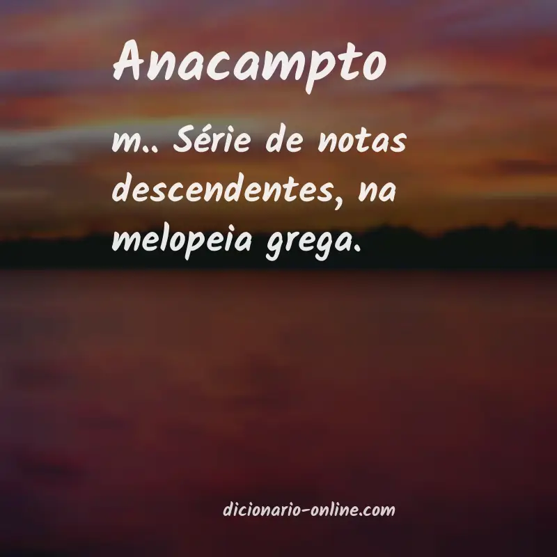 Significado de anacampto