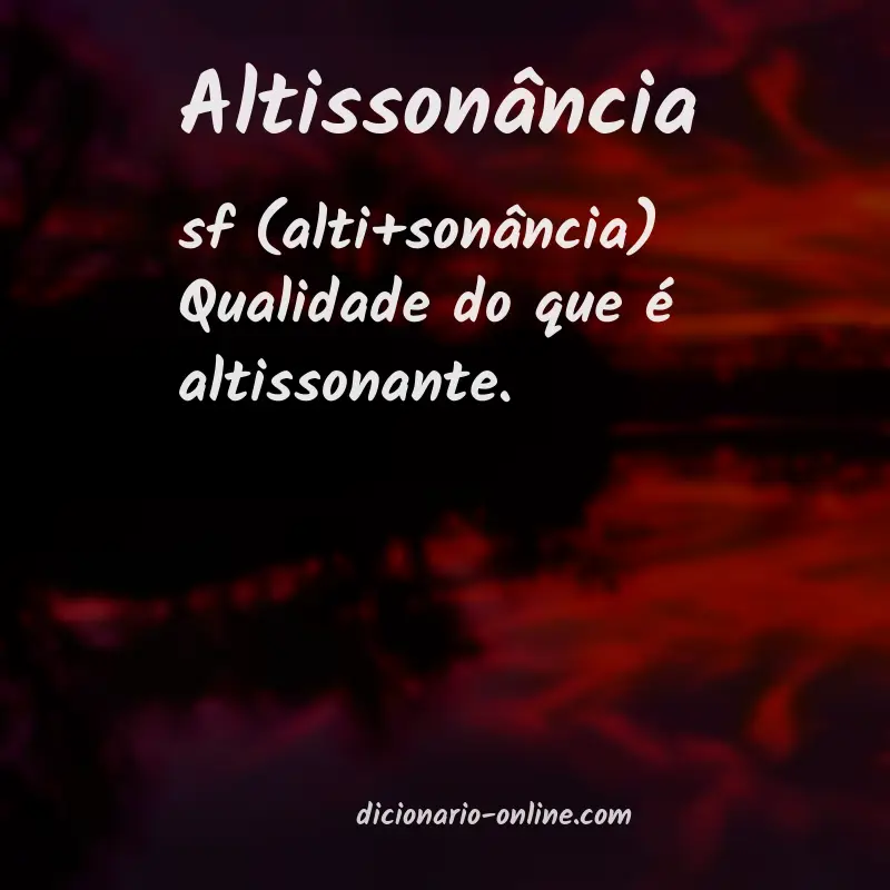Significado de altissonância