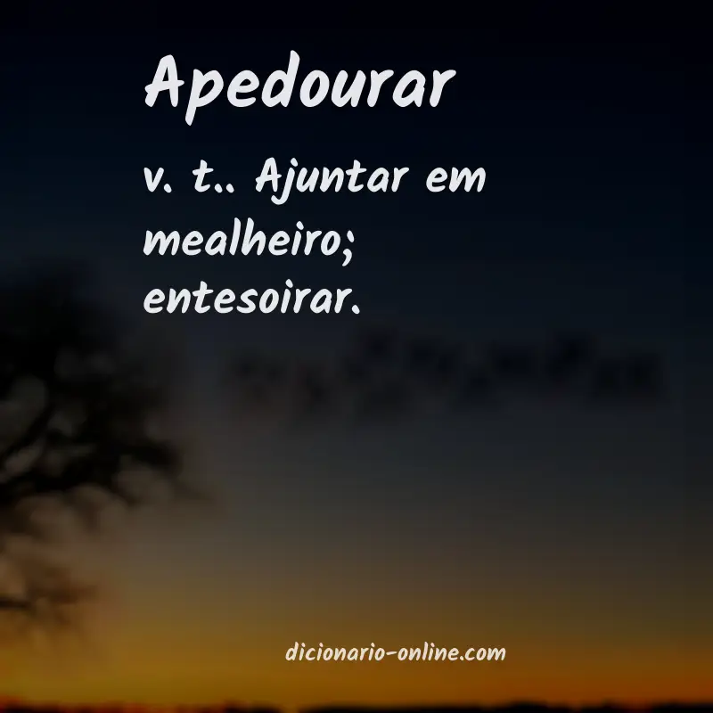 Significado de apedourar