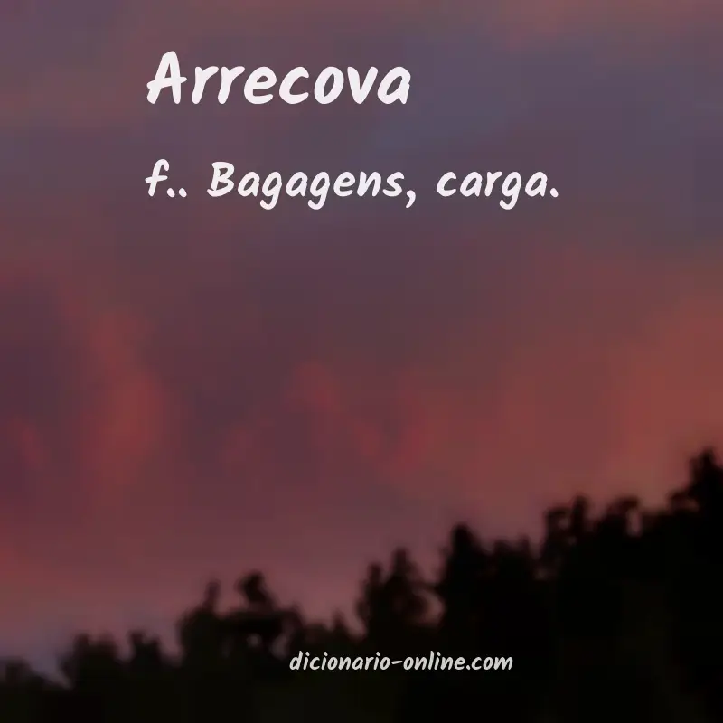 Significado de arrecova