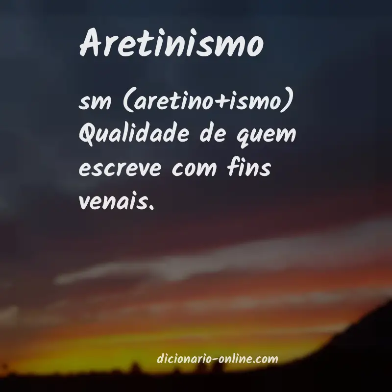 Significado de aretinismo