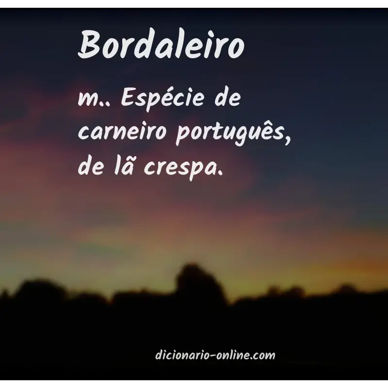 Significado de bordaleiro