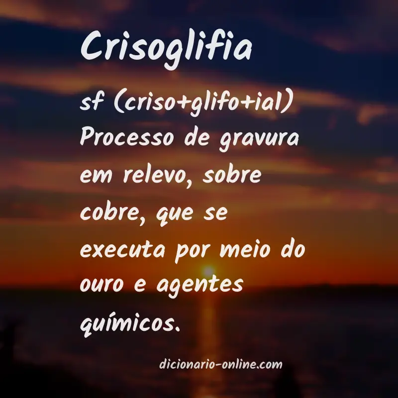 Significado de crisoglifia