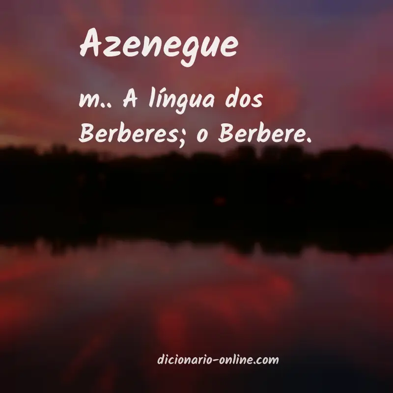 Significado de azenegue