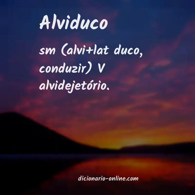 Significado de alviduco