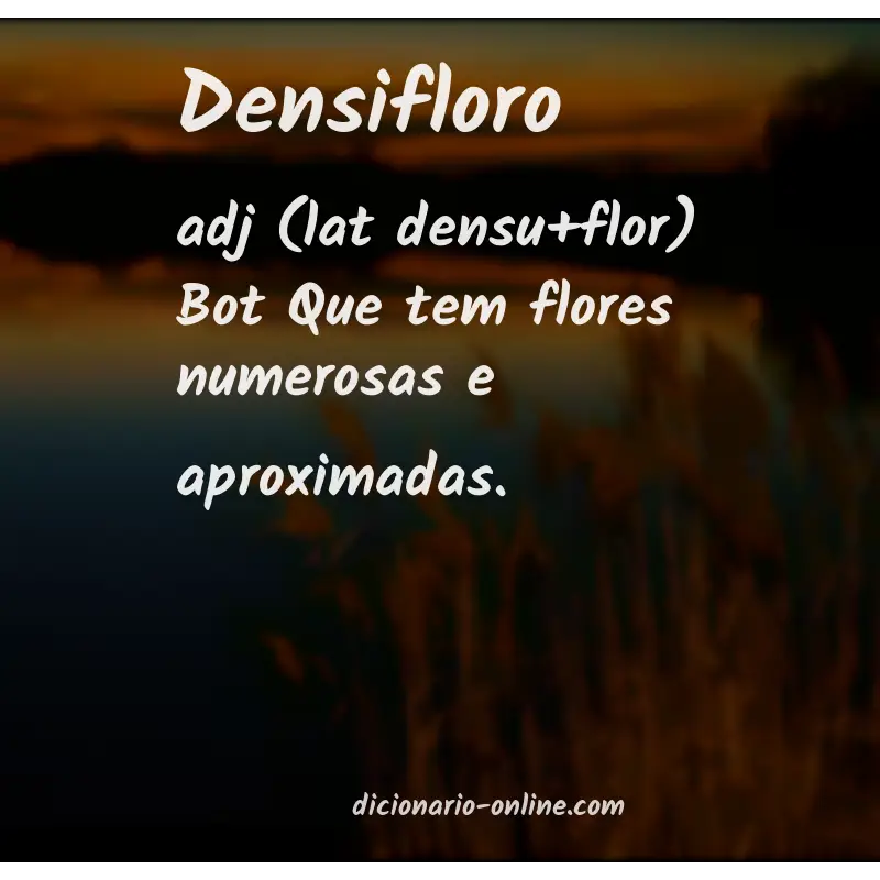 Significado de densifloro