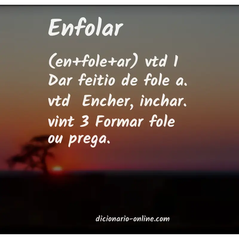 Significado de enfolar