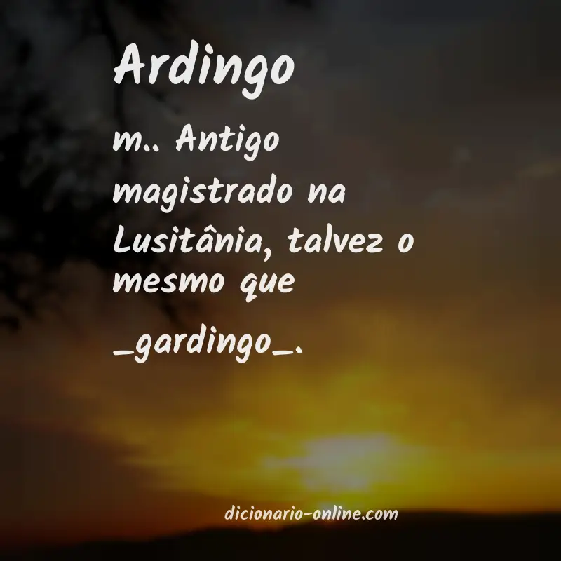 Significado de ardingo