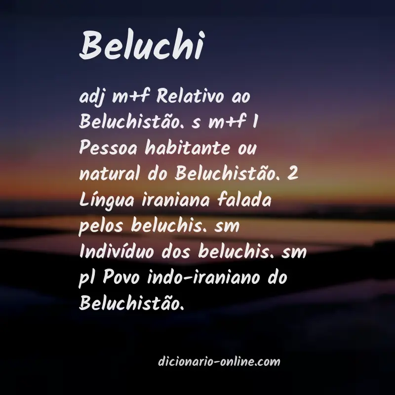 Significado de beluchi