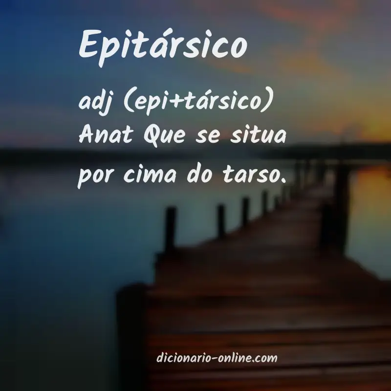 Significado de epitársico