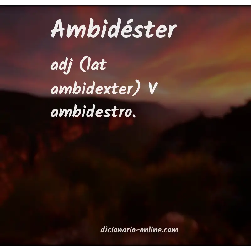 Significado de ambidéster